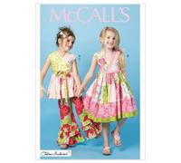 Patrones McCall M6497: Vestido y pantal n para ni a/ni a, talla CL (6-7-8)