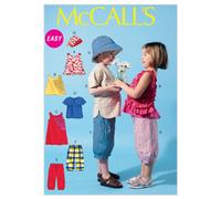 Patrones McCall M6540: Tops, vestidos, pantalones cortos y gorro para ni os peque os/ni os, talla CB (1-2-3)