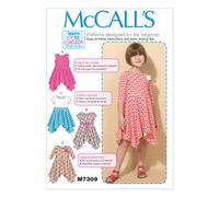 Patrones McCall M7309 Vestidos con dobladillo de pa uelo para ni as/ni as, talla CL (6-7-8)
