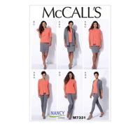 Patrones McCall M7331: Chaqueta, camiseta, falda tubo y leggings para se oras, tallas E5 (14-16-18-20-22)