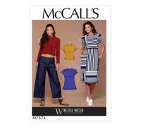 Patrones McCall: Tops, t nicas y vestidos de punto con mangas ragl n para se oras