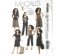 Patrones McCall's M5890 para chaquetas, tops, vestidos y pantalones para se?oras en 2 largos, talla A5 (68101214)