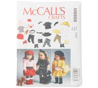 Patrones McCall's M6669 Ropa para mu?ecas de 18 pulgadas/accesorios y perro S