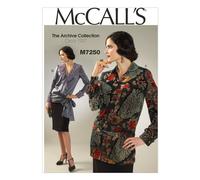 Patrones McCalls M7250 Cintur?n para blusas de mujer E5 1416182022