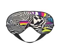 Patrones psicodélicos complejos, 1 máscara de ojos suave para dormir, ideal para mujeres y hombres y viajes, cómoda y ajustable, perfecta para uso en interiores y exteriores