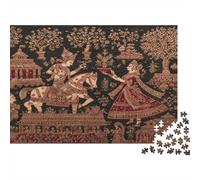 Patrones rituales Indios Rompecabezas Puzzle,38x26cm/1000pcsAdulto Juego Educativo Decoración del Hogar