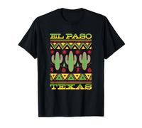 Patrones tradicionales de cactus de El Paso Texas Vintage Retro Camiseta