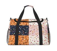 Patrones vectoriales de terrazo sin Costuras,Bolsas Deportivas, Bolsos de Viaje Deportivos Cruzados de Mano, Bolsas de Viaje de Gran Capacidad para Mujeres y Hombres.