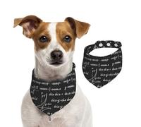 Patrones y cálculos matemáticos,Pañuelos de algodón para Perros, Bufandas Ajustables para Mascotas,S