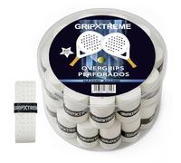 PATRONESMUJER Overgrips Perforados para Pádel Blancos-Paquete de 6/12/ 60-Grip pádel Alta adsorción del Sudor, con Máximo Agarre, Transpirables y Antideslizantes, Ideal para Jugadores Profesionales.
