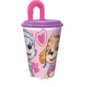 Patrulla canina 9995, Vaso reutilizable grils, skye, everest, 460 ml, producto de plático libre BPA