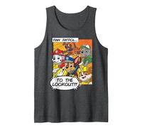 Patrulla Canina al Mirador!! Estilo de cómic Camiseta sin Mangas, Hombre, Jaspeado Oscuro, S