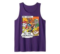 Patrulla Canina al Mirador!! Estilo de cómic Camiseta sin Mangas, Hombre, Morado, XXL