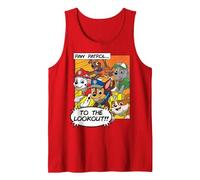 Patrulla Canina al Mirador!! Estilo de cómic Camiseta sin Mangas, Hombre, Rojo, XL