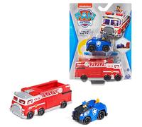 PATRULLA CANINA - CAMIÓN DE BOMBEROS TRUE METAL - ULTIMATE FIRETRUCK - Camión de Bomberos Patrulla Canina de Metal con coche de Juguete de Chase Patrulla Canina - 6063231 - Juguetes Niños 3 Años +