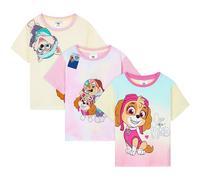 Patrulla Canina Camisetas Niña 2-8 Años Pack de 3, Camiseta Manga Corta Niña Algodón, Ropa Verano Infantil, Regalos Anime Manga (2-3 Años, Multi Paw Patrol)