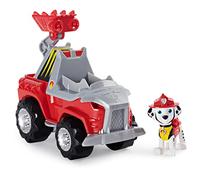 Patrulla Canina -Coche Deluxe Dino Rescue con ACELERACIÓN + Figura Marshall - Coche Dino Rescue de Marshall con 1 Figura de Dinosaurio Misteriosa - 6059518 - Juguetes Niños 3 Años +