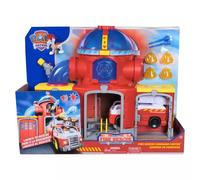 Paw Patrol Fire Rescue - Estación de Bomberos con Lanzamiento de proyectiles, Efectos de luz y Sonido, Figura de Perro Marshall y vehículo de Bomberos, Juguete para niños a Partir de 3 años