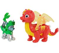 Patrulla Canina - Figuras De Acción La Patrulla Canina Caballeros - Figura Rocky Patrulla Canina Caballeros y 1 Figura del Dragón Flame - 6063596 - Juguetes Niños 3 Años +
