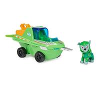 Patrulla Canina- Paw Patrol Aqua Pups Rocky Transforming Sawfish Vehicle with Collectible Action Figure, Kids Toys for Ages 3 and up, Color (Spin Master 6066142)