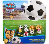 Paw Patrol Pack de 4 figuras de acción de fútbol de Chase, Marshall, Skye y Rubble, regalo de fútbol infantil para niños a partir de 3 años