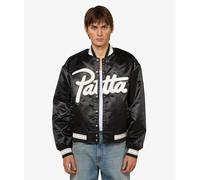 Patta Script Logo Satin Varsity Jacket Negro
