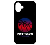 Pattaya Tailandia Retro Sunset Beach Design Thai Souvenir Carcasa para iPhone 16 Plus