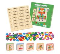 Pattern Blocks, Wooden Shape Toys, Color Learning Blocks