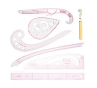 Pattern Master - Reglas curvas francesas - Juego de 9 estilos incluyendo reglas de vinilo y curvas de flores para confección