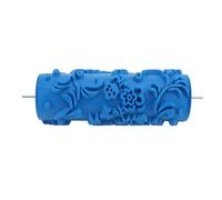 Pattern Paint Roller Soft Rubber Head Walls Ceiling Decorative Texture Tool Blue for Walls (104Y)