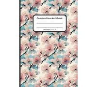 Patterns Composition Notebooks, 160 Pages, 6" x 9" , Ruled Paper, A Delicate Cherry Blossoms Pattern Covers (Pattern Designs, 160 Pages, 6" x 9")