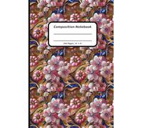 Patterns Composition Notebooks, 160 Pages, 6" x 9" , Ruled Paper, A Pomegranate Blossoms Pattern Covers (Pattern Designs, 160 Pages, 6" x 9")