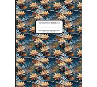 Patterns Composition Notebooks, 200 Pages, 8.5" x 11" , Ruled Paper, A Frozen Lotus Pattern Covers (Pattern Designs, 200 Pages, 8.5" x 11")