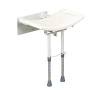 Patterson Medical - Asiento de ducha contorneado con patas, se instala en la pared