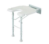 Patterson Medical - Asiento para ducha, se instala en pared, color blanco