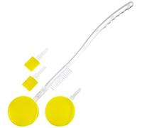 Patterson Medical Esponja con mango largo, cepillo y 2 esponjas para limpieza de dedos del pie