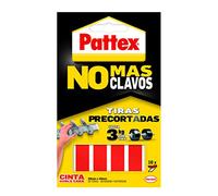 Pattex 1403702 Cinta de doble cara a tiras No más clavos, fijación permanente, 10 tiras