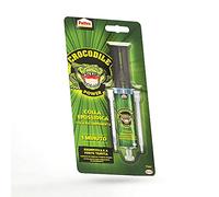 Pattex Crocodile Power Cola Bicomponente 1 Min, resina epoxi con jeringa con mezcla instantánea, pegamento epoxi rápido - Incluso para superficies irregulares, 1x11ml
