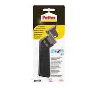Pattex Grout Shark, práctico rascador de lechada para eliminar la lechada de silicona vieja en áreas sanitarias, cuchillo de lechada versátil, 1 paquete con hoja de repuesto.