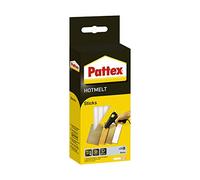 Pattex Hotmelt Sticks barras de pegamento de altísima transparencia para pistola de pegamento caliente, 25 barras de pegamento caliente para hacer manualidades, decorar y reparar