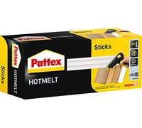Pattex Hotmelt Sticks para rellenar,50 barras de pegamento para la pistola de pegamento caliente con una transparencia extremadamente alta, para manualidades, decoración y reparaciones, transparent