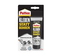 Pattex Kleben statt Bohren crystal clear, adhesivo de montaje de 90 g para uniones cristalinas, adhesivo universal para todos los materiales para interiores y exteriores