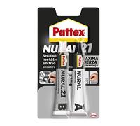 Pattex Nural 21, soldadura reparadora metálica en frío, pega&repara, 120 ml, blanco