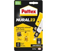 Pattex Nural 23 Pegamento universal extra fuerte, adhesivo extrafuerte para múltiples materiales, pegamento resistente a agua, aceite, disolventes y más, 2 x 11 ml