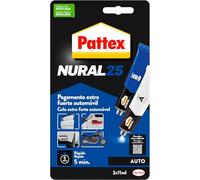 Pattex Nural 25 Pegamento extra fuerte auto, adhesivo resistente para la mayoría de materiales del automóvil, pegamento para coche rápido, 2 x 11 ml