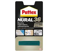Pattex Masilla reparadora Nural 36 – Saneamiento, sin disolventes, Blanco 48 g