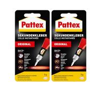 Pattex Pegamento instantáneo líquido, apto para lavavajillas, para muchas reparaciones inmediatas, pegamento líquido incoloro de secado rápido, 2 x 3 g