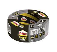Pattex Power Tape, cinta de tela extrafuerte para reparaciones y cargas pesadas, cinta adhesiva para casi todas las superficies, cinta adhesiva impermeable, paquete de 1, 50 m x 50 mm, gris plateado
