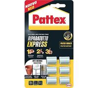Pattex Powerknete Repair Express, 6x 5 g de pasta de modelar predosificada para pegar y reparar, pegamento de resina epoxi para muchos materiales, pasta pintable y lijable