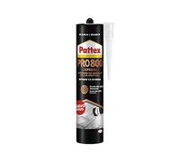 Pattex PRO800 Adhesivo de montaje para interiores y exteriores, pegamento extrafuerte multimaterial, pegamento fuerte de secado ultrarrápido, 1 cartucho x 390 g